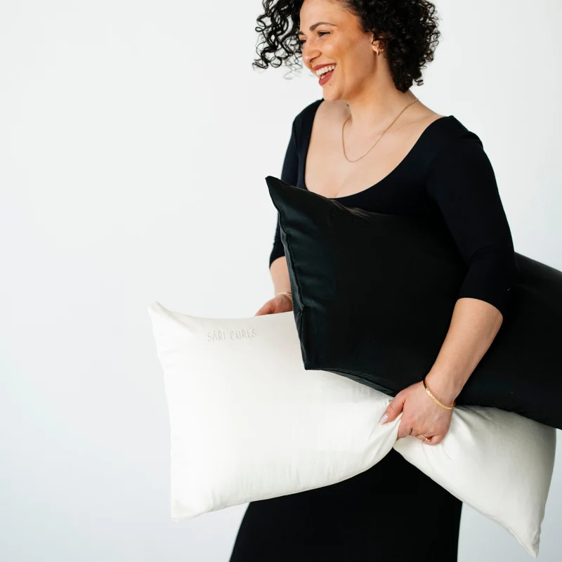 SARI CURLS | Schlaf- und Satin Box - Cream / White
