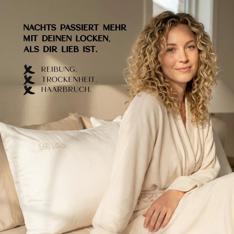 SARI CURLS | Schlaf- und Satin Box - Cream / White