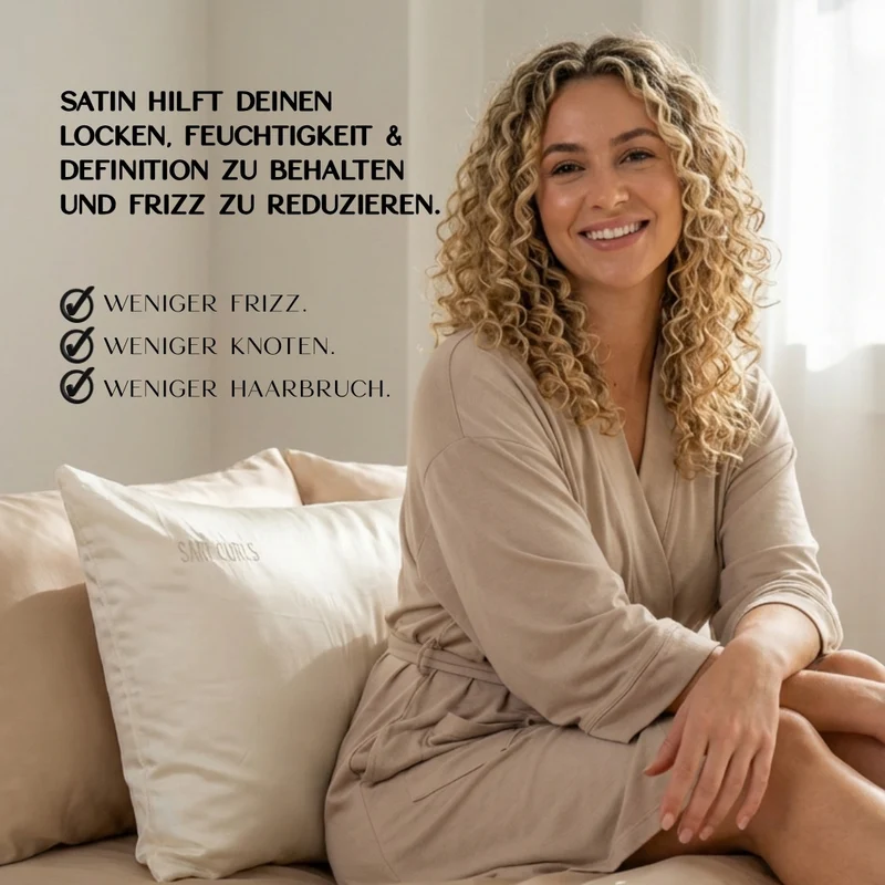 SARI CURLS | Schlaf- und Satin Box - Cream / White