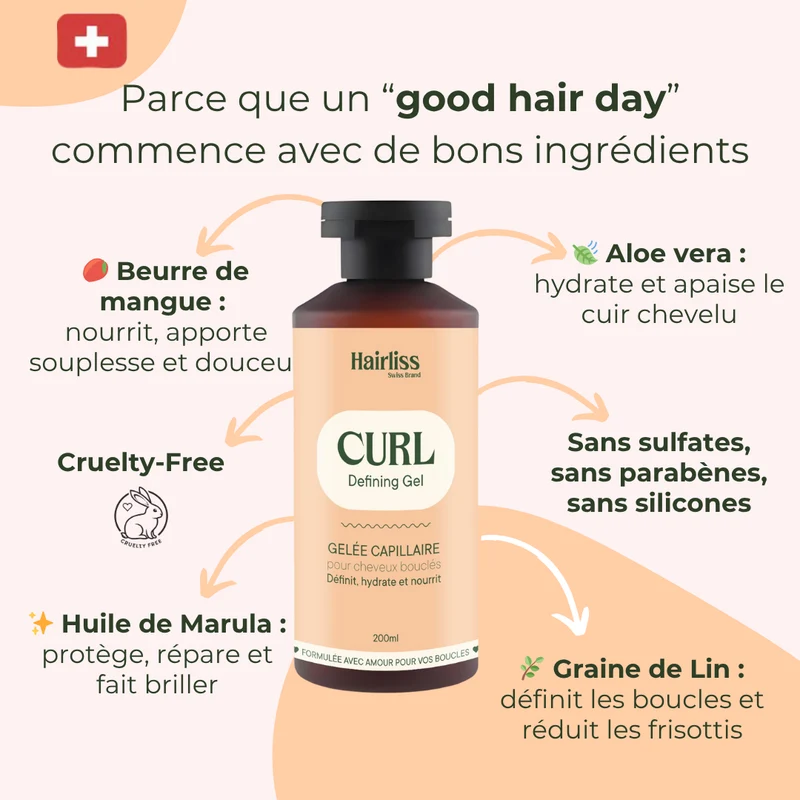 Gelée Capillaire Cheveux bouclés 200ml