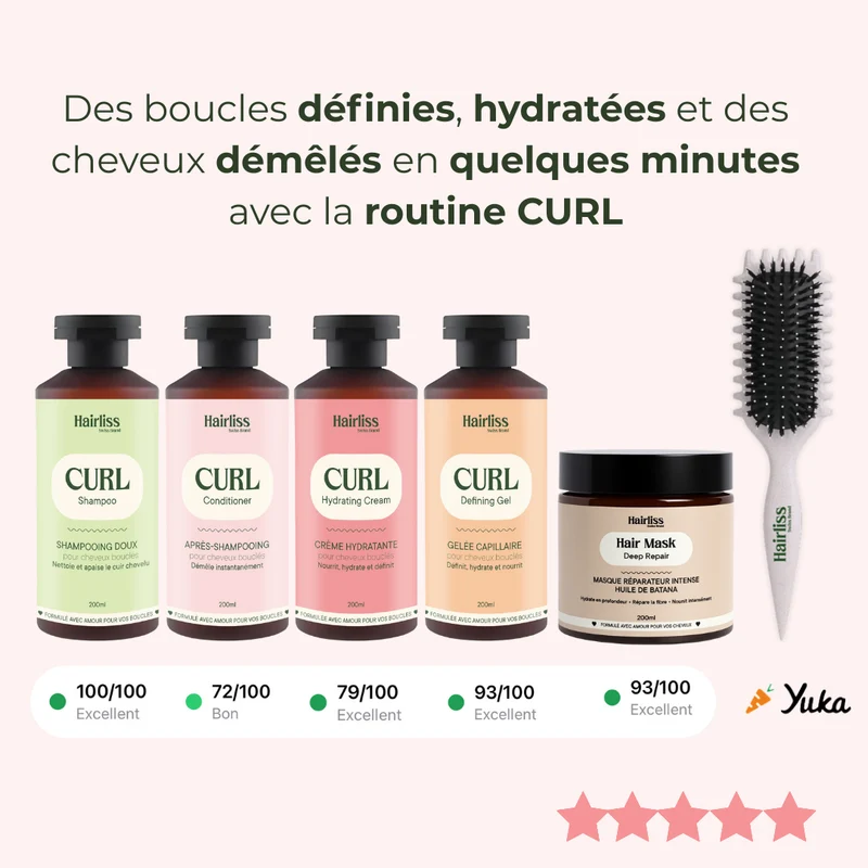Routine CURL cheveux bouclés 4 produits 200ml
