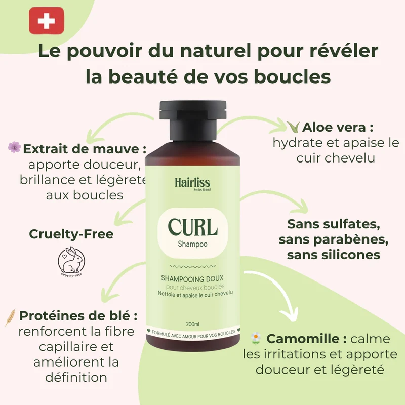Routine CURL cheveux bouclés 4 produits 200ml