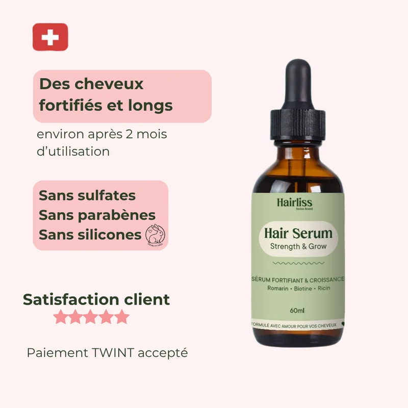 Sérum fortifiant et croissance cheveux bouclés 60ml