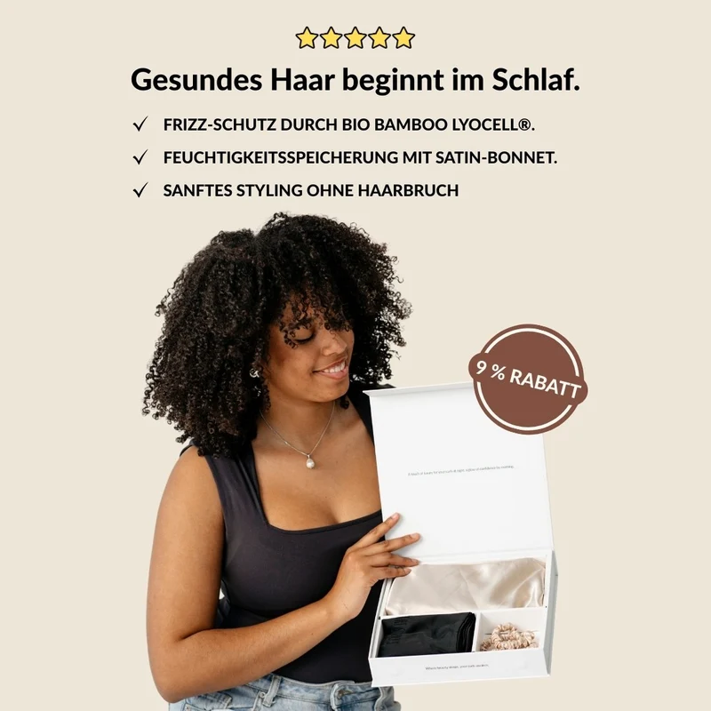 SARI CURLS | Schlaf- und Satin Box - Cream / White