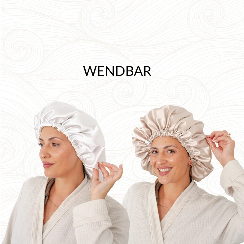 SARI CURLS | Silky Satin Bonnet - Cream / White