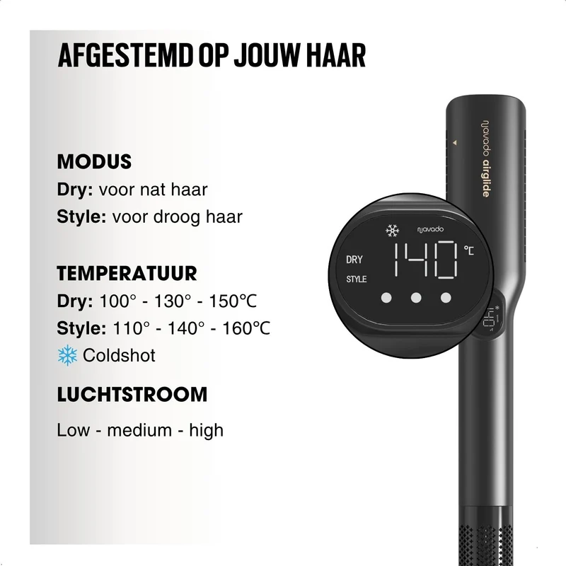 Airglide Wet-to-Dry stijltang
