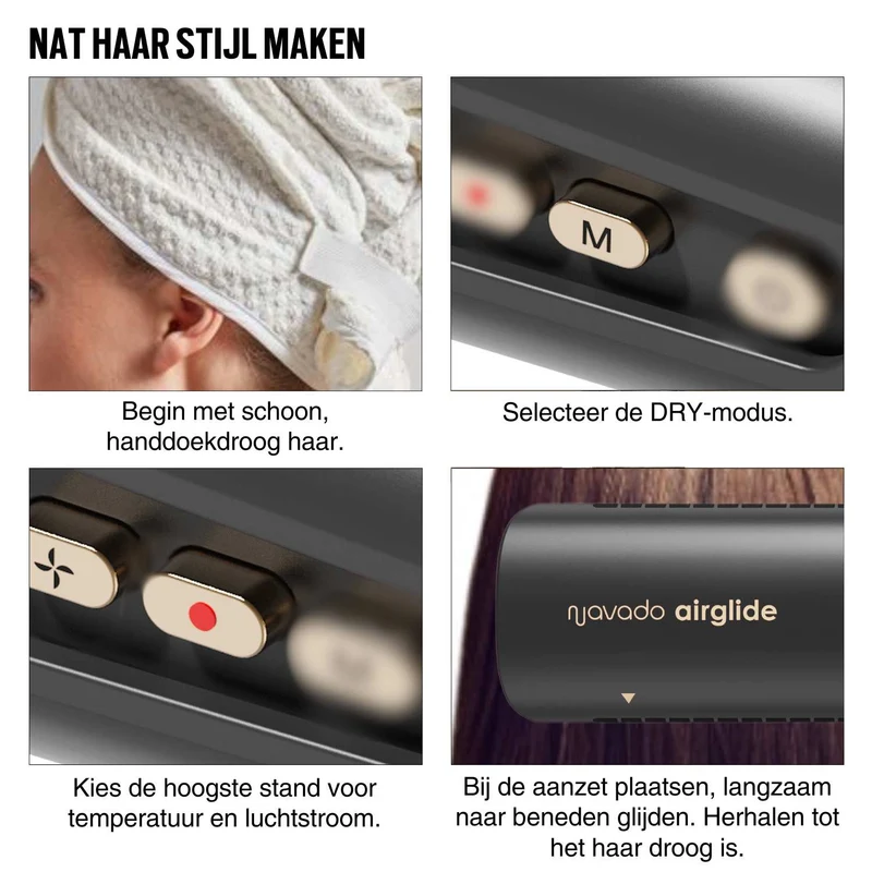 Airglide Wet-to-Dry stijltang