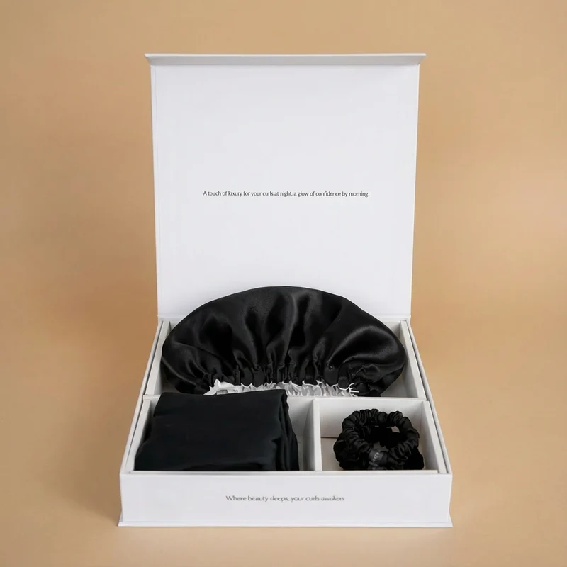 SARI CURLS | Schlaf- und Satin Box - Cloud/Onyx