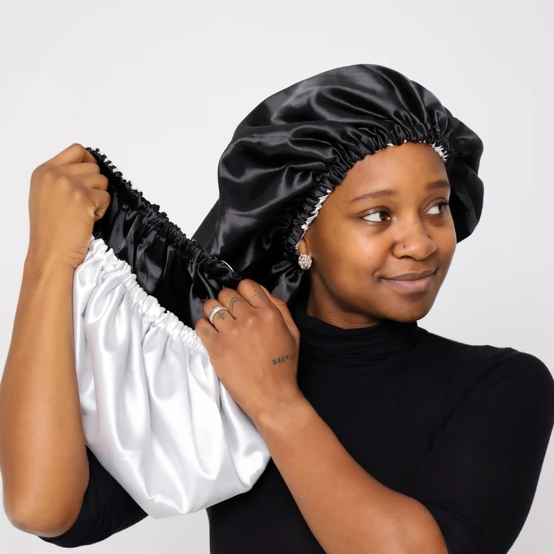SARI CURLS | Schlaf- und Satin Box - Cloud/Onyx