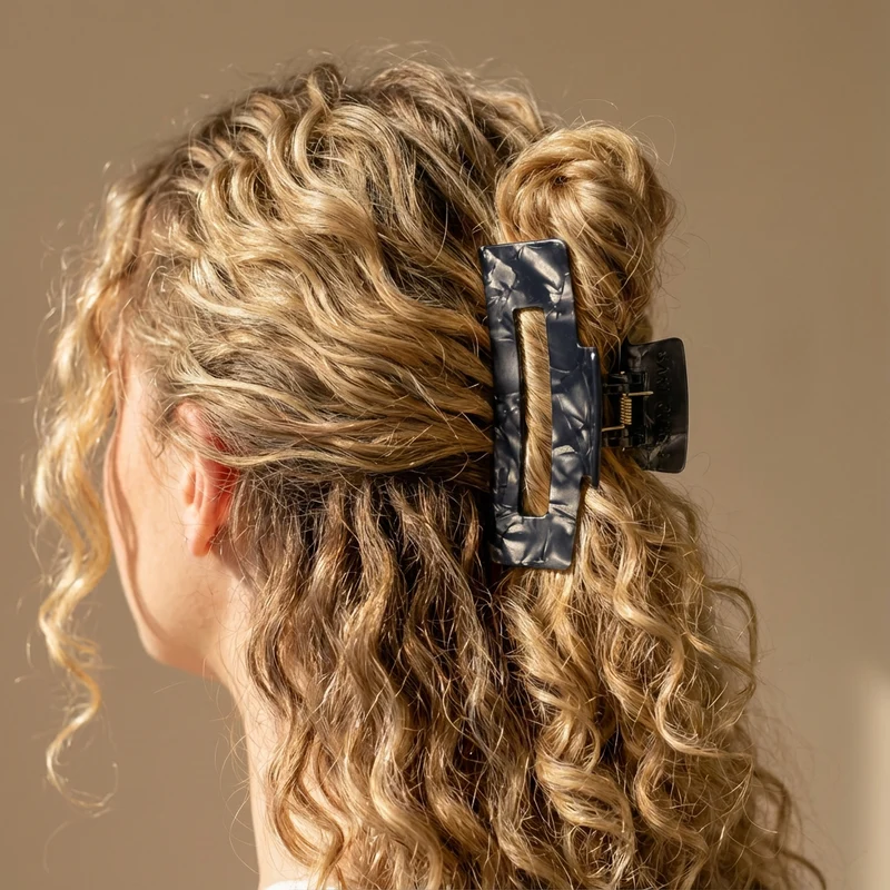 SARI CURLS | Haarklammer Onyx - M