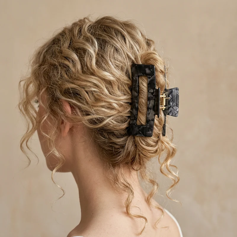 SARI CURLS | Haarklammer Onyx - M