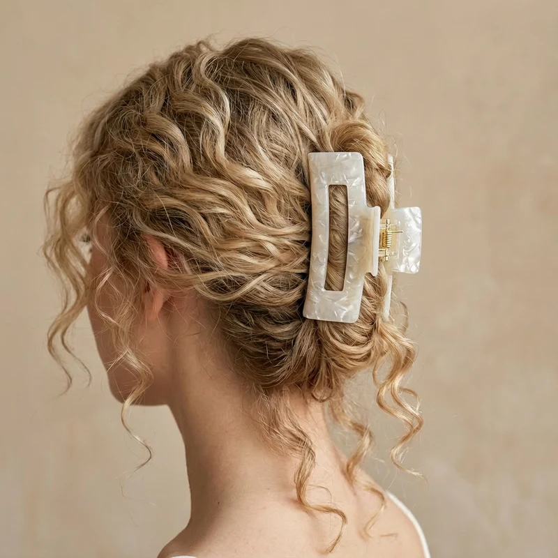SARI CURLS | Haarklammer Ivory - M