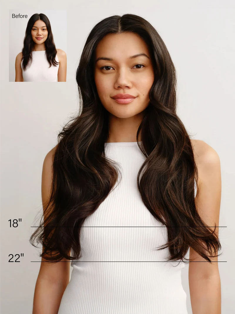 18" Dimensional Cream Blonde Effortless Tape-Ins The Total Transformation Kit (135g)