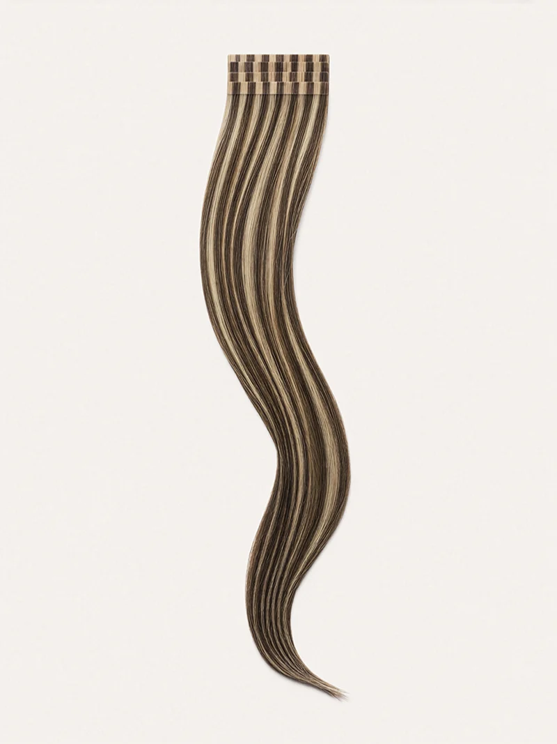 18" Ash Brown Highlights Effortless Tape-Ins The Total Transformation Kit (135g)