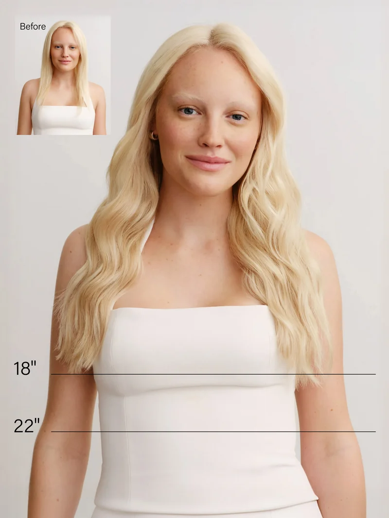 18" Chestnut Blonde Balayage Effortless Tape-Ins The Total Transformation Kit (135g)