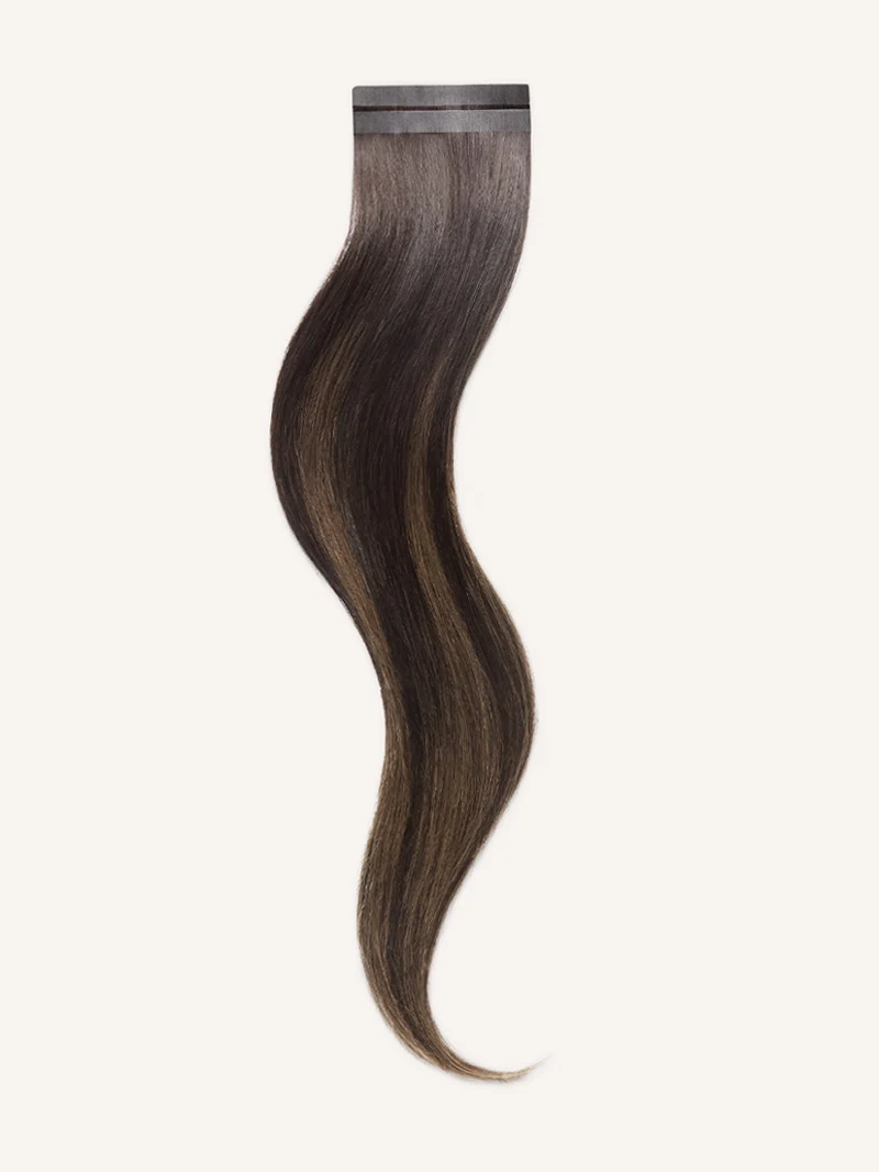 18" Dark Brown Balayage Effortless Tape-Ins The Total Transformation Kit (135g)