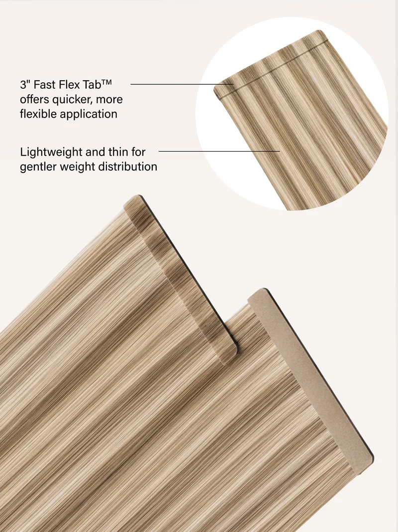 22" Ash Brown Highlights Effortless Tape-Ins The Total Transformation Kit (150g)
