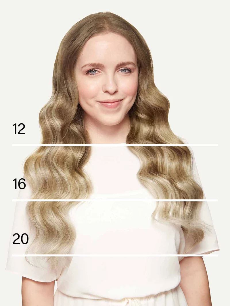 12" Natural Blonde Balayage Halo® Hair Extensions (150g)