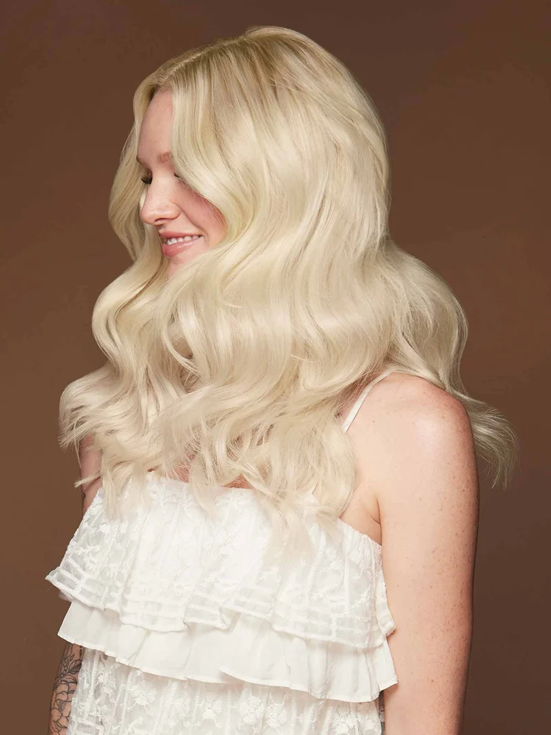 12" Platinum Blonde Halo® Hair Extensions (150g)
