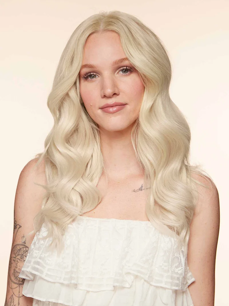 12" Platinum Blonde Halo® Hair Extensions (150g)