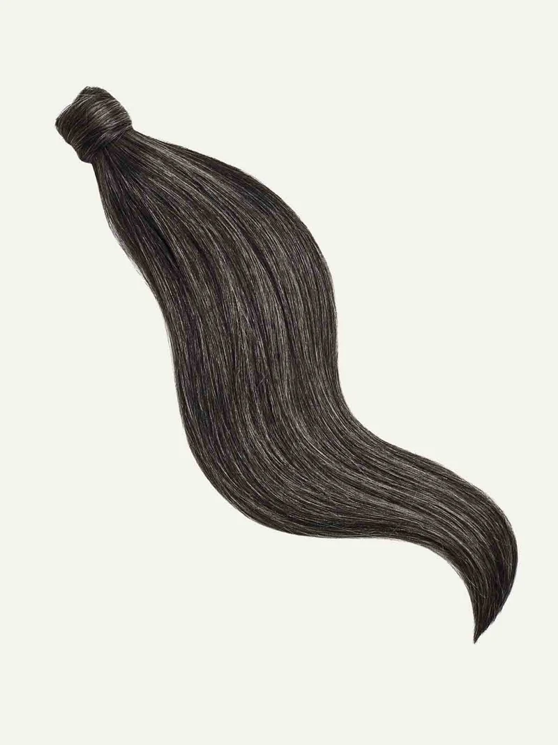 16" Dark Gray Ponytail Extension (100g)