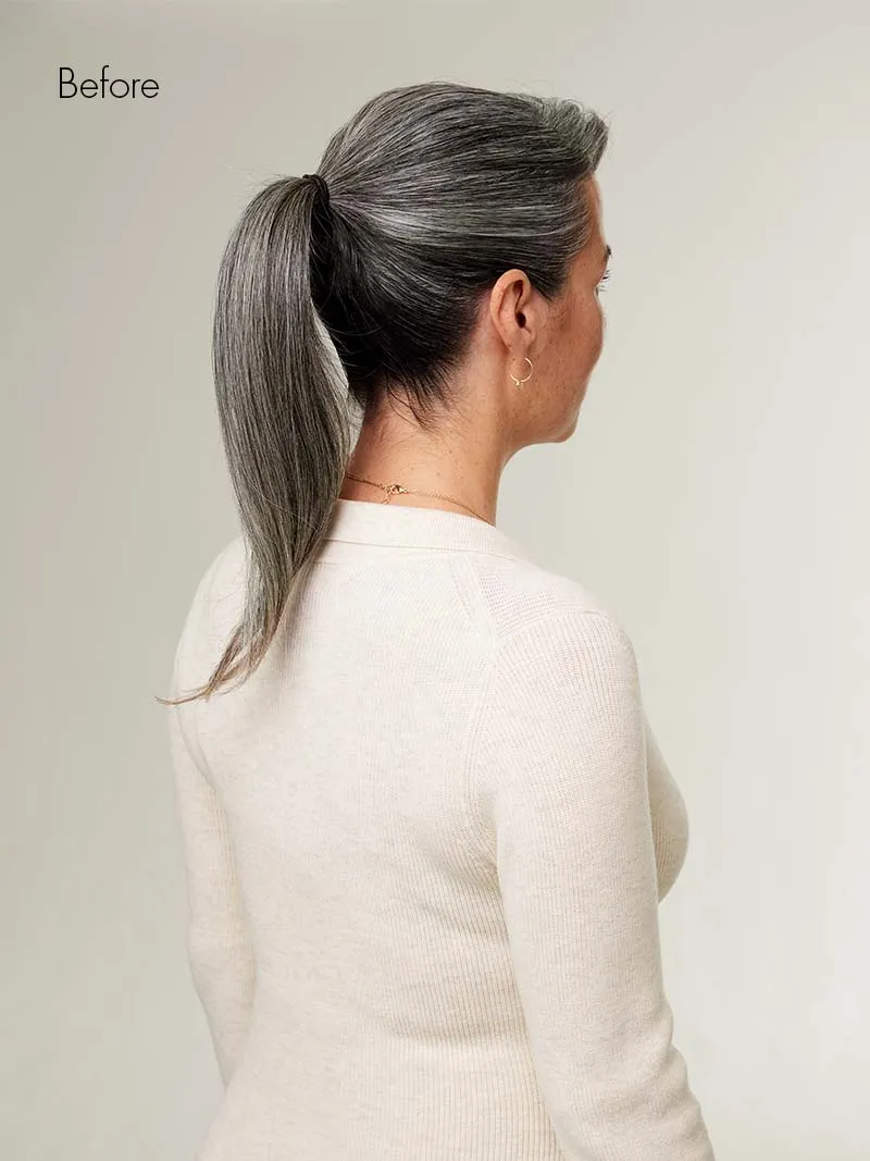 16" Dark Gray Ponytail Extension (100g)