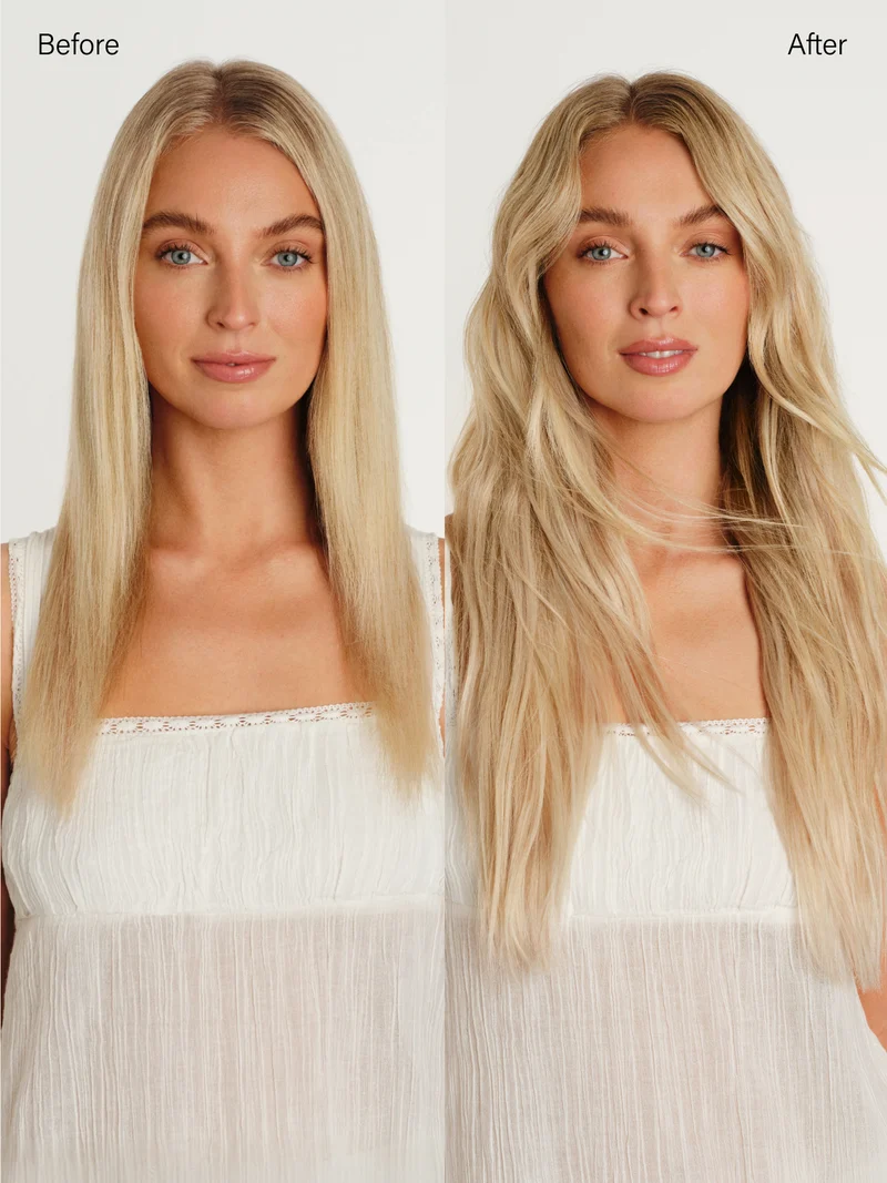 16" Dimensional Buttery Champagne Blonde Root Melt Thinning Hair Fill-Ins (80g)