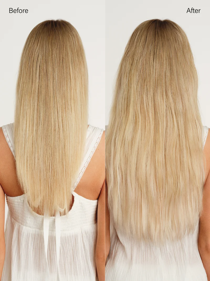 16" Dimensional Buttery Champagne Blonde Root Melt Thinning Hair Fill-Ins (80g)
