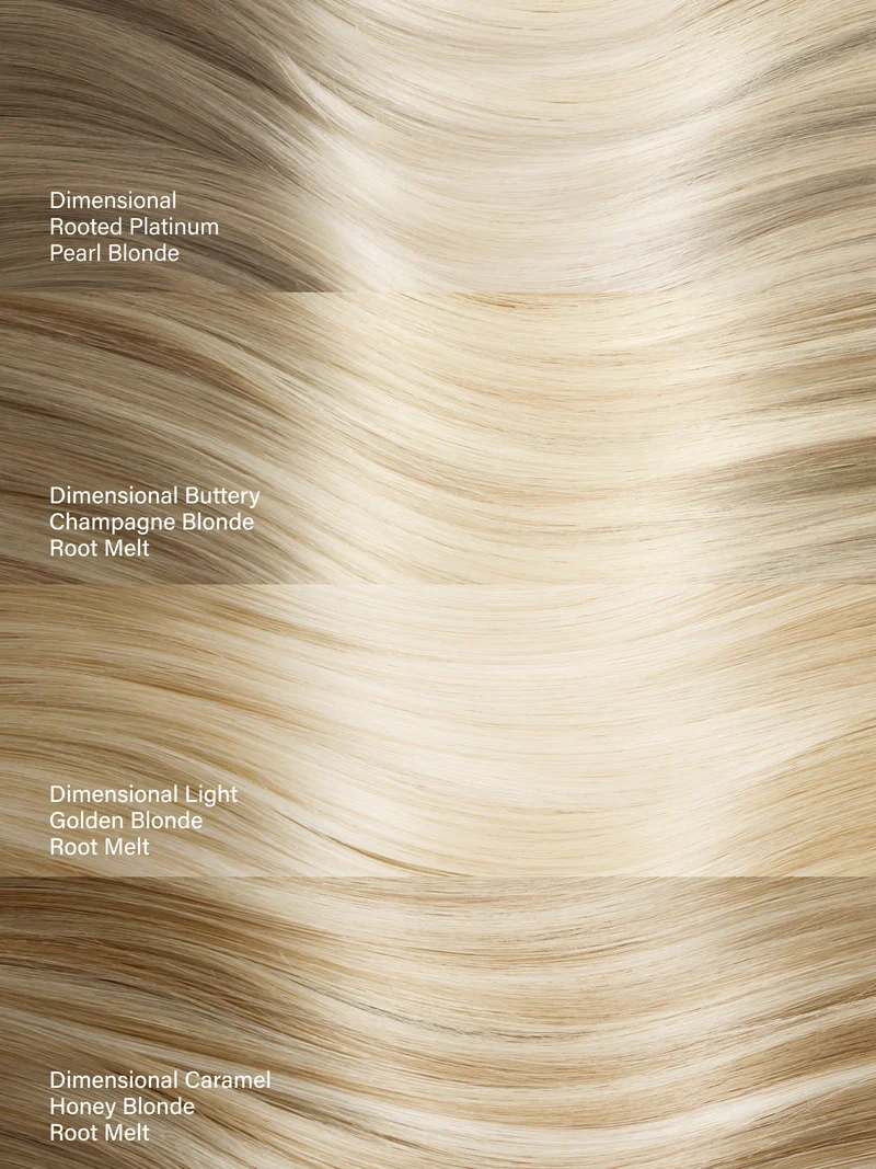 16" Dimensional Rooted Platinum Pearl Blonde Halo® Hair Extensions (140g)