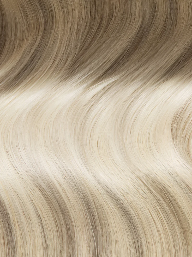 16" Classic Dimensional Rooted Platinum Pearl Blonde Clip-Ins (160g)