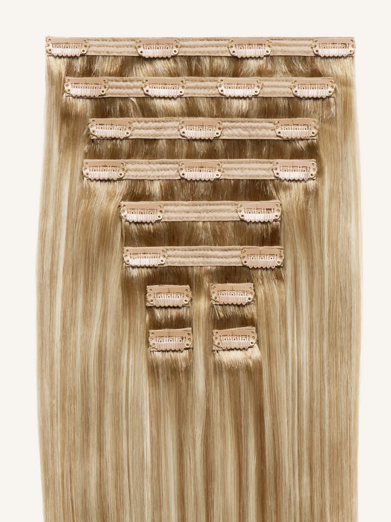 20" Classic Dimensional Caramel Honey Blonde Root Melt Clip-Ins (220g)