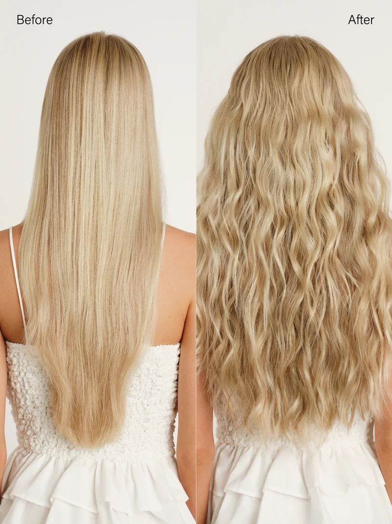 16" Dimensional Rooted Platinum Pearl Blonde Thinning Hair Fill-Ins (80g)