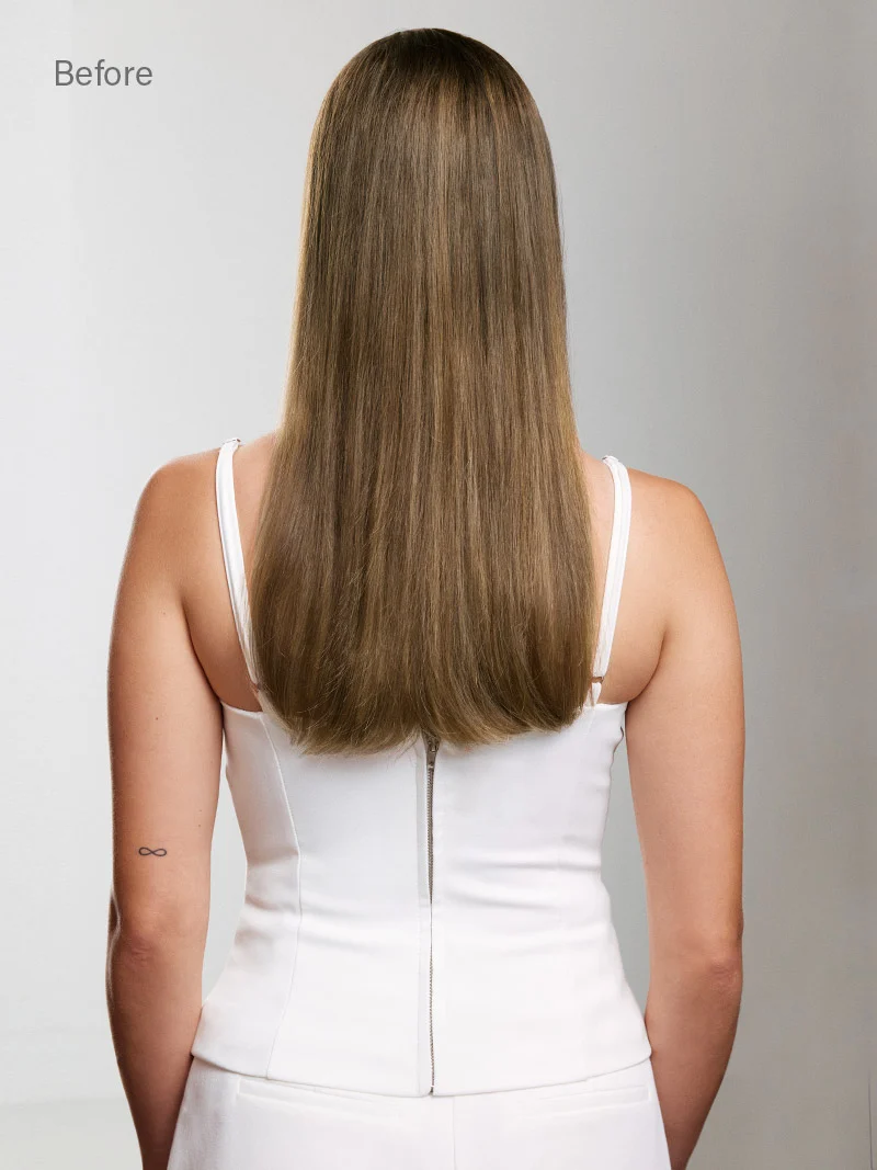 16" Seamless Dimensional Rooted Sunkissed Brown Clip-Ins (160g)