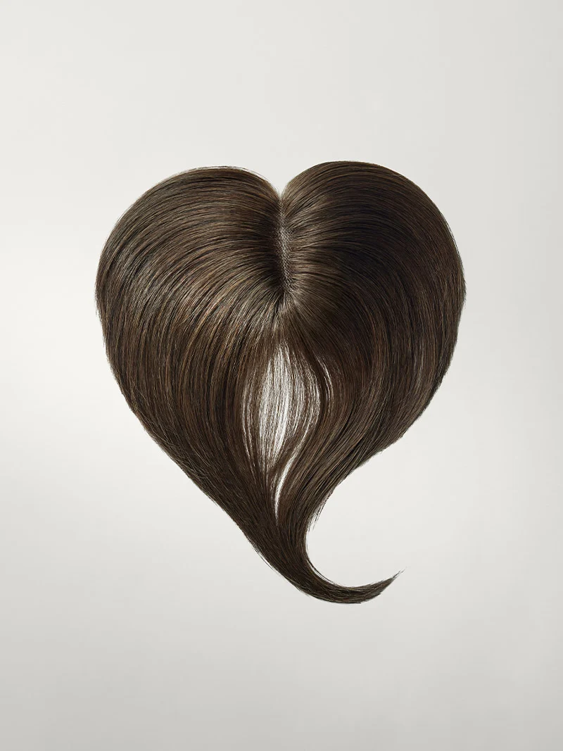 12” Medium Natural Brown Seamless & Clip-In Curtain Bangs Bundle (167g)