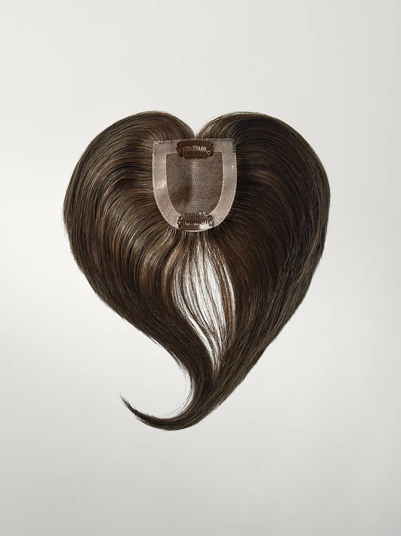 12” Medium Natural Brown Seamless & Clip-In Curtain Bangs Bundle (167g)