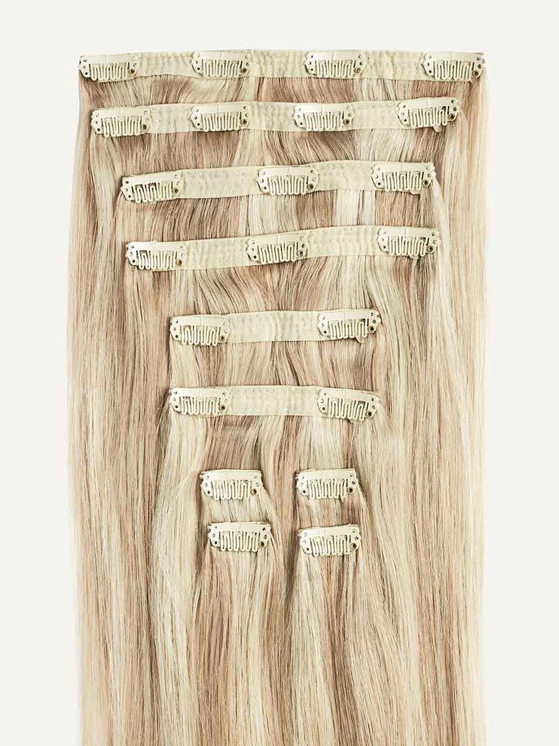 16" Classic Beige Blonde Balayage Clip-Ins (160g)