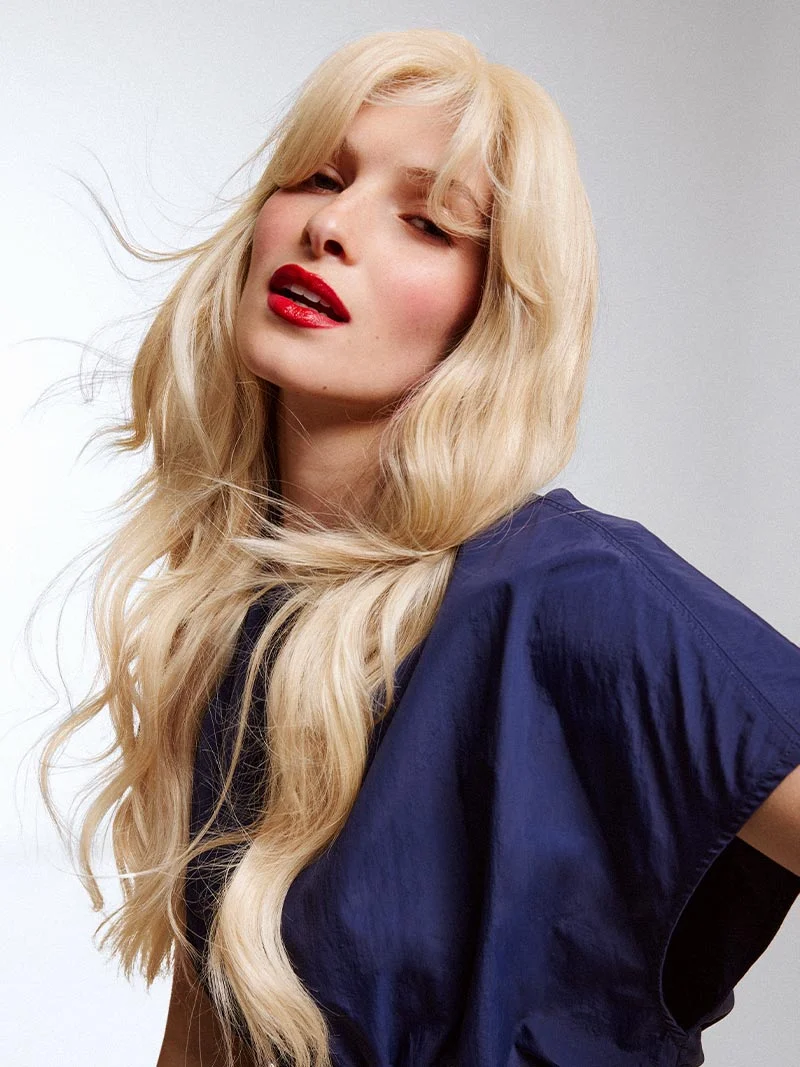12” Dimensional Beige Blonde Seamless & Clip-In Curtain Bangs Bundle (167g)
