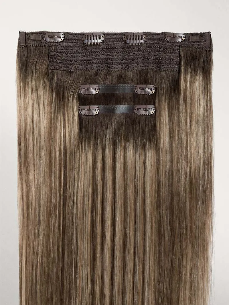 16" Dimensional Rooted Light Bronde Halo® Hair Extensions (140g)