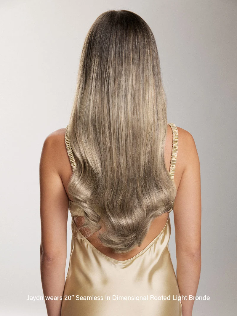 12" Seamless Dimensional Rooted Light Bronde Clip-Ins (150g)