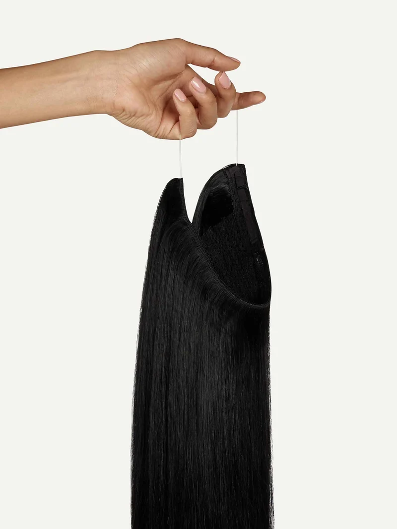 16" Jet Black Halo® Hair Extensions (140g)