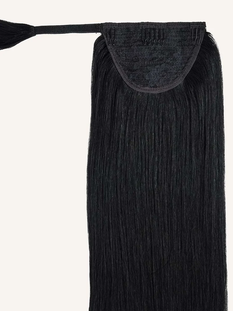16" Jet Black Ponytail Extension (100g)