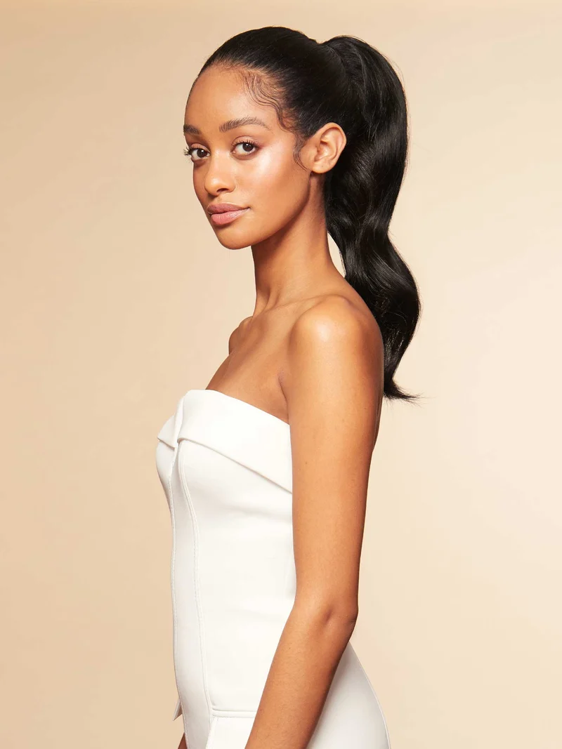 16" Jet Black Ponytail Extension (100g)
