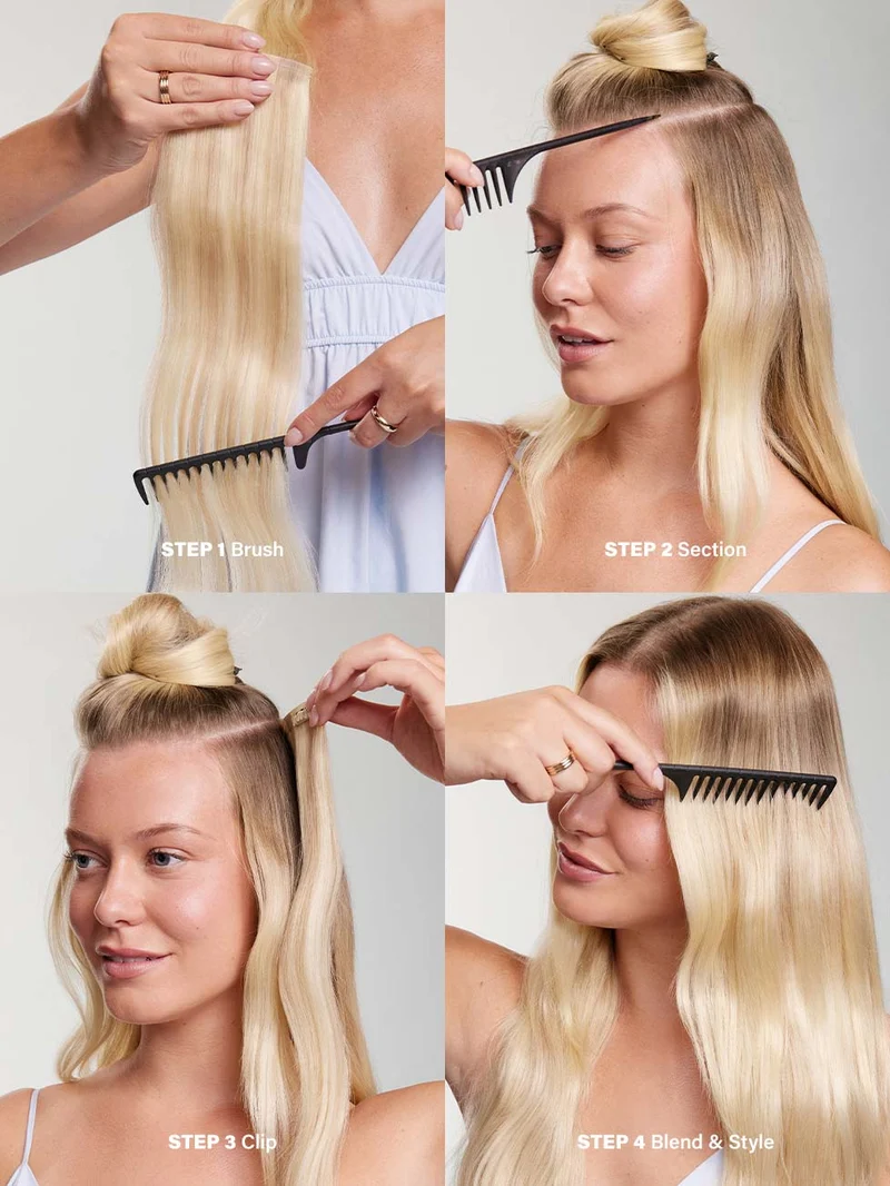 12" Seamless Dimensional Rooted Espresso Brown Clip-Ins (150g)