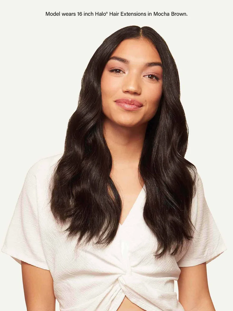 12" Mocha Brown Halo® Hair Extensions (150g)
