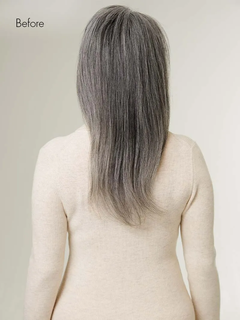 16" Dark Gray Halo® Hair Extensions (140g)