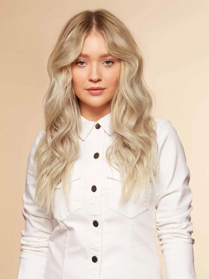 12" Dimensional Beige Blonde Halo® Hair Extensions (150g)