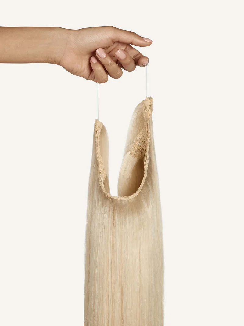 16" Platinum Blonde Halo® Hair Extensions (140g)