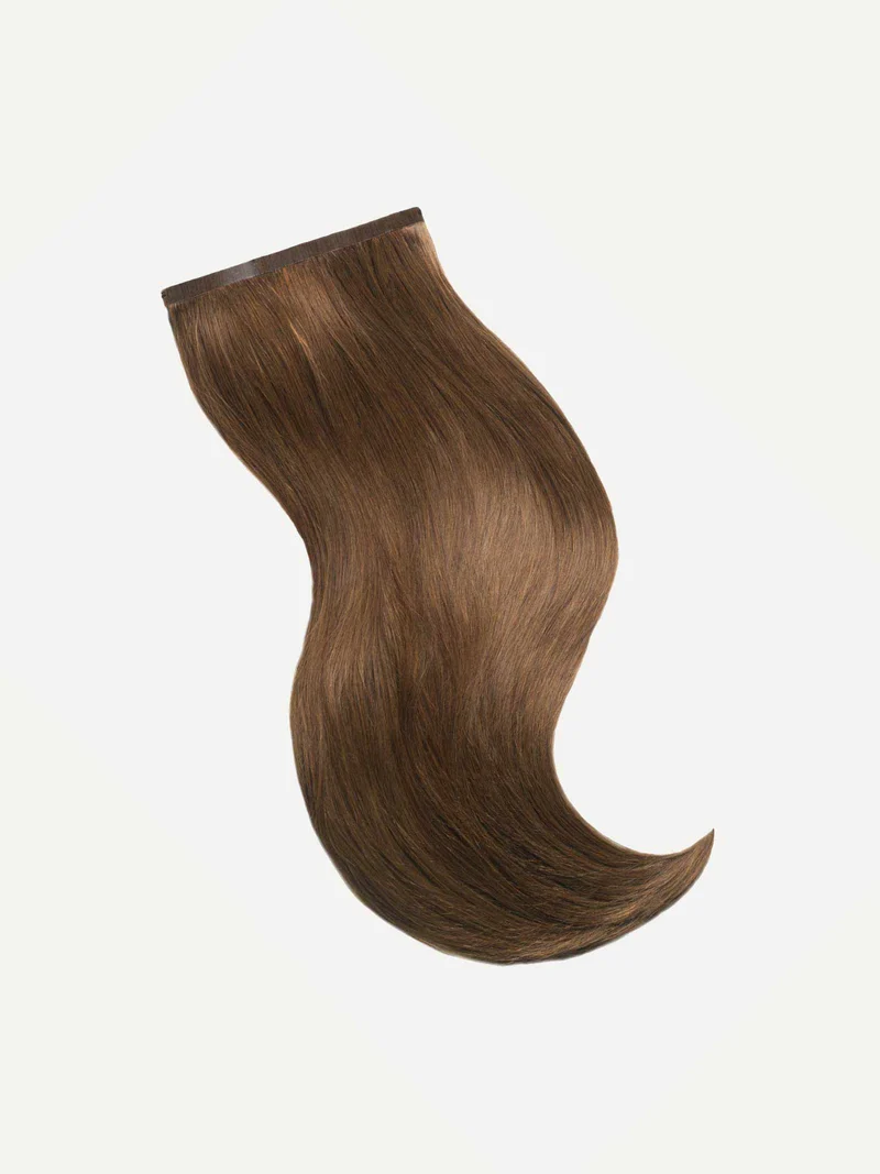 24" Seamless Chestnut Brown Clip-Ins (240g)