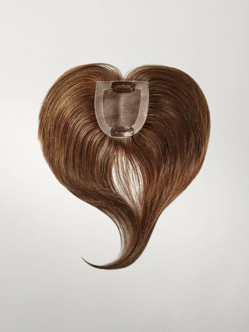 24” Chestnut Brown Seamless & Clip-In Curtain Bangs Bundle (257g)