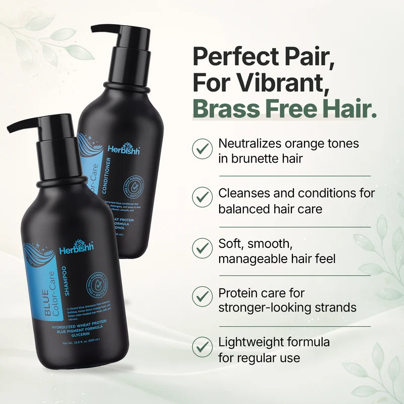 Blaues Shampoo und Spülung | Herbishh